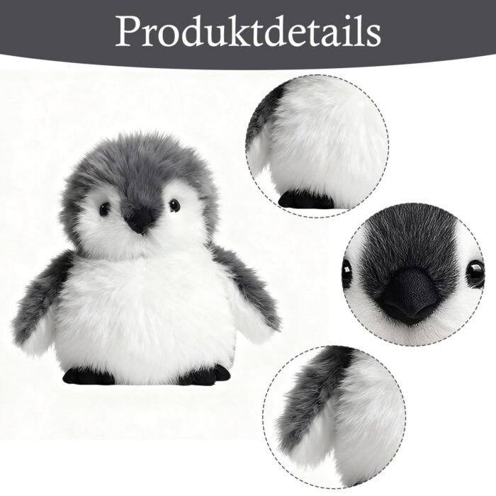 JcvPot Pinguin Kuscheltier, Weiches Stofftier Für Kinder Und Babys, Kuscheltier Pinguin Plüschtier, Plüschtier – Bild 6