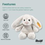 Steiff Hoppie Hase 18 cm hellgrau, Plüschtier Hase mit Schlappohren, Soft Cuddly Friends, flauschiges Stofftier Kuscheln – Bild 3