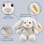 Steiff Hoppie Hase 18 cm hellgrau, Plüschtier Hase mit Schlappohren, Soft Cuddly Friends, flauschiges Stofftier Kuscheln – Bild 4